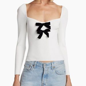 Generation Love Coralie Velvet Bow Top